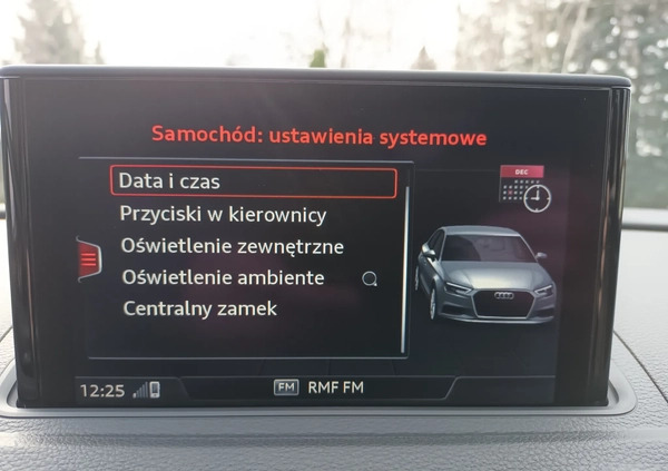 Audi A3 cena 74900 przebieg: 84046, rok produkcji 2017 z Piaski małe 172